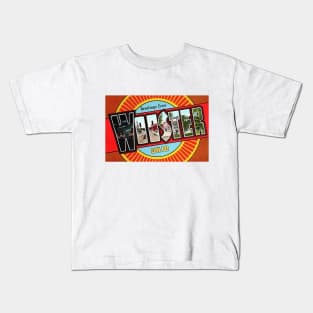 Greetings from Webster, Ohio - Vintage Large Letter Postcard Kids T-Shirt